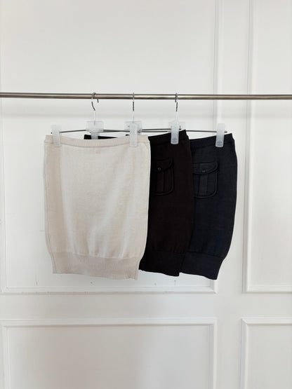 Cargo Pocket Knit Tube Top