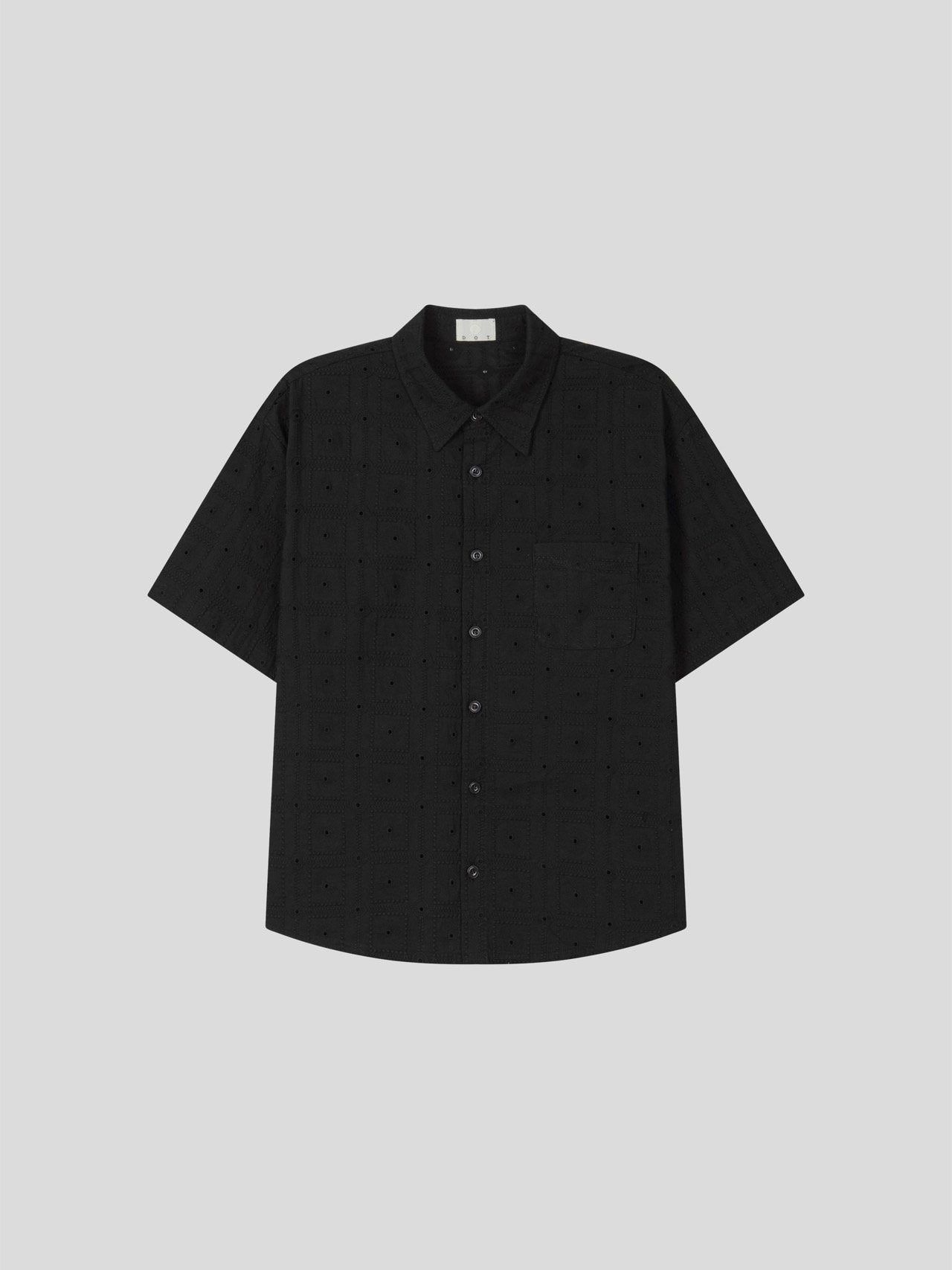Orbit Eyelet Crop Shirt