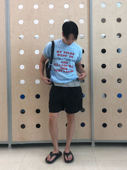 Circle Patch Banding Shorts