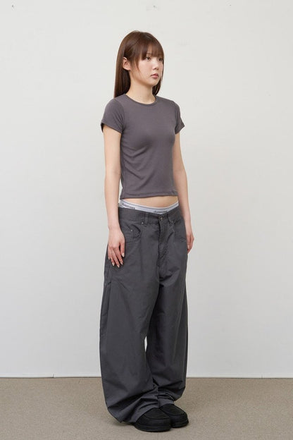 Side Tuck Wide Pants