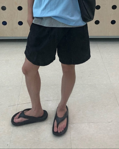 Circle Patch Banding Shorts