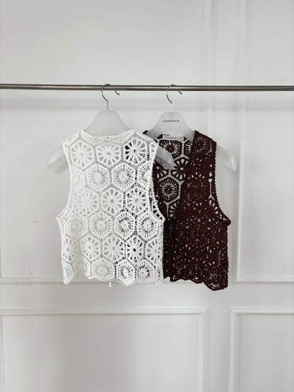 Beaded Crochet Vest