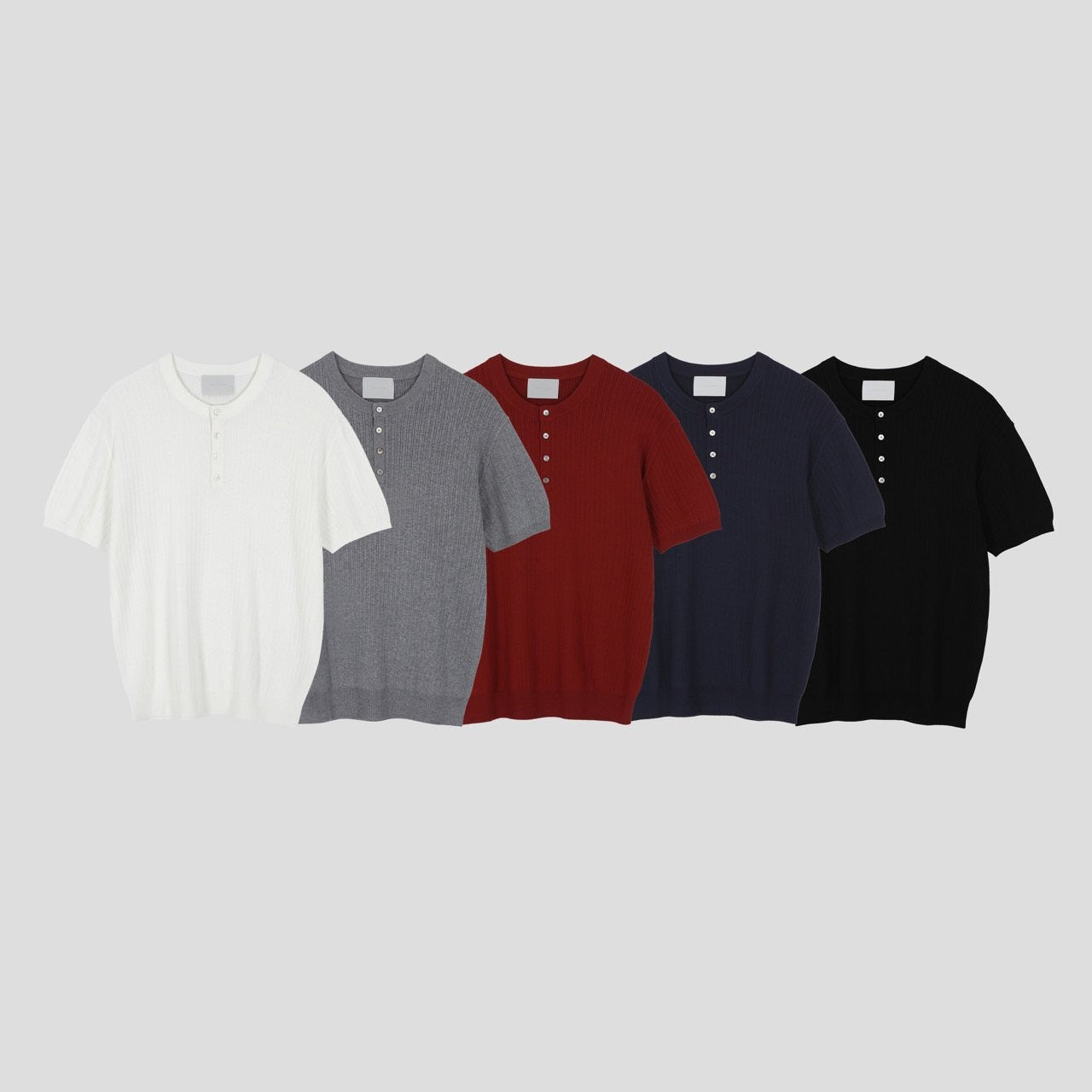 Vertical Henley Summer Knit