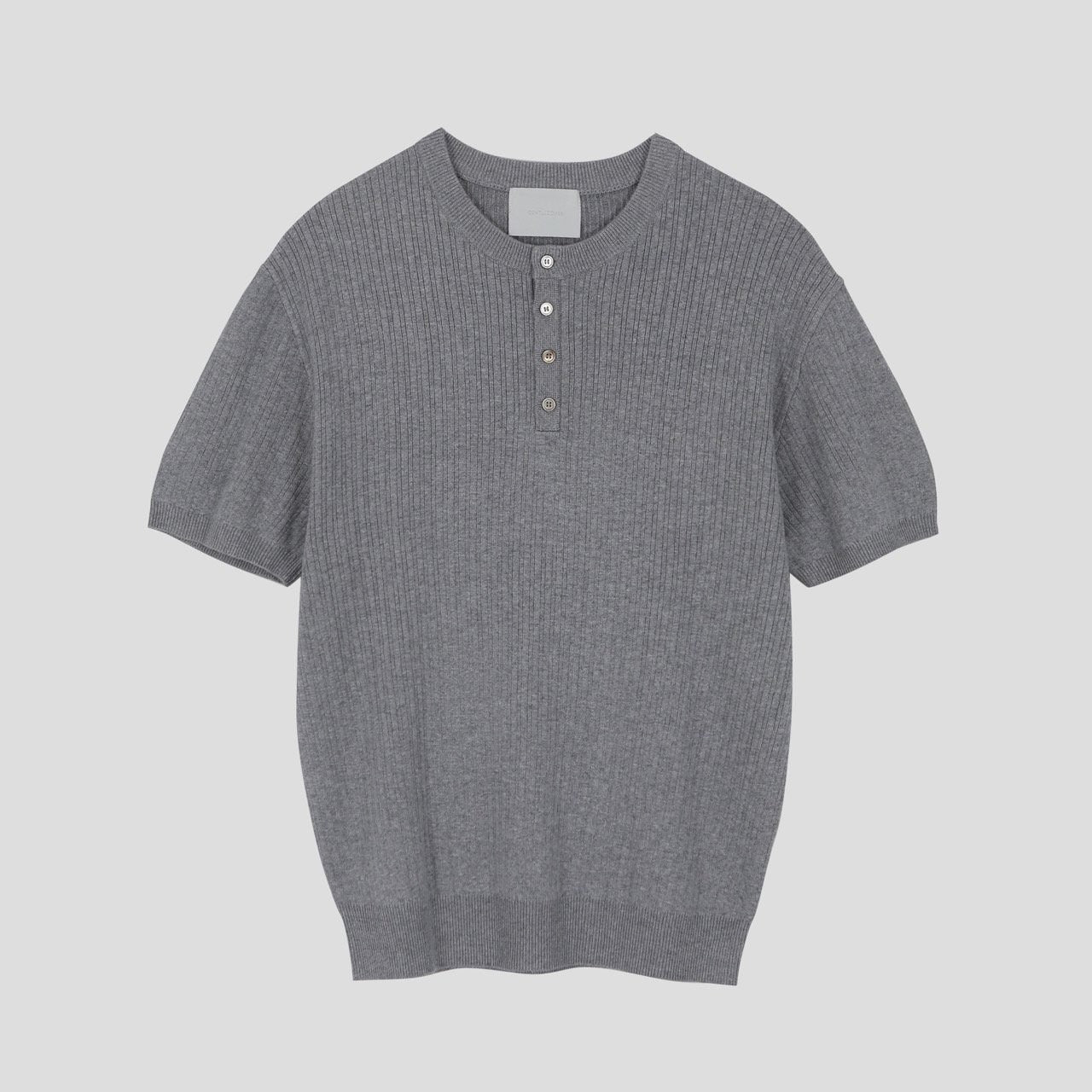 Vertical Henley Summer Knit