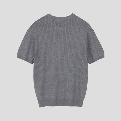 Vertical Henley Summer Knit