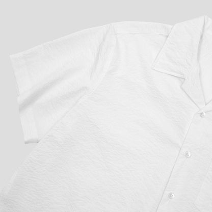 Pigment-Washed Nylon Shirt Jacket