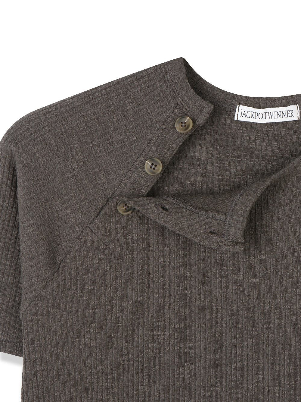 Diagonal Rib Raglan Knit Tee