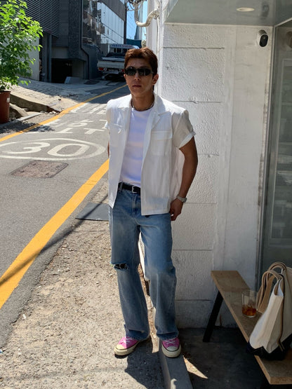 Ocean Open Collar Shirt