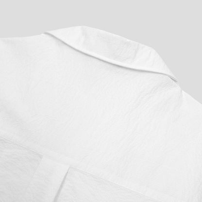 Pigment-Washed Nylon Shirt Jacket