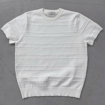 Emboss Line Half Sleeve Knit