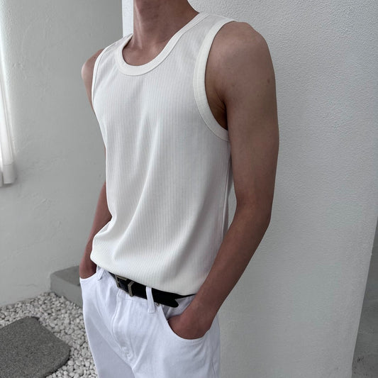 Muscle Fit Rib Tank Top