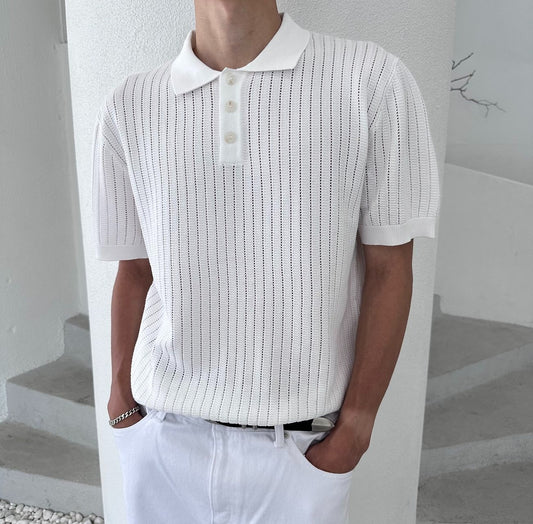 Honeycomb Knit Polo