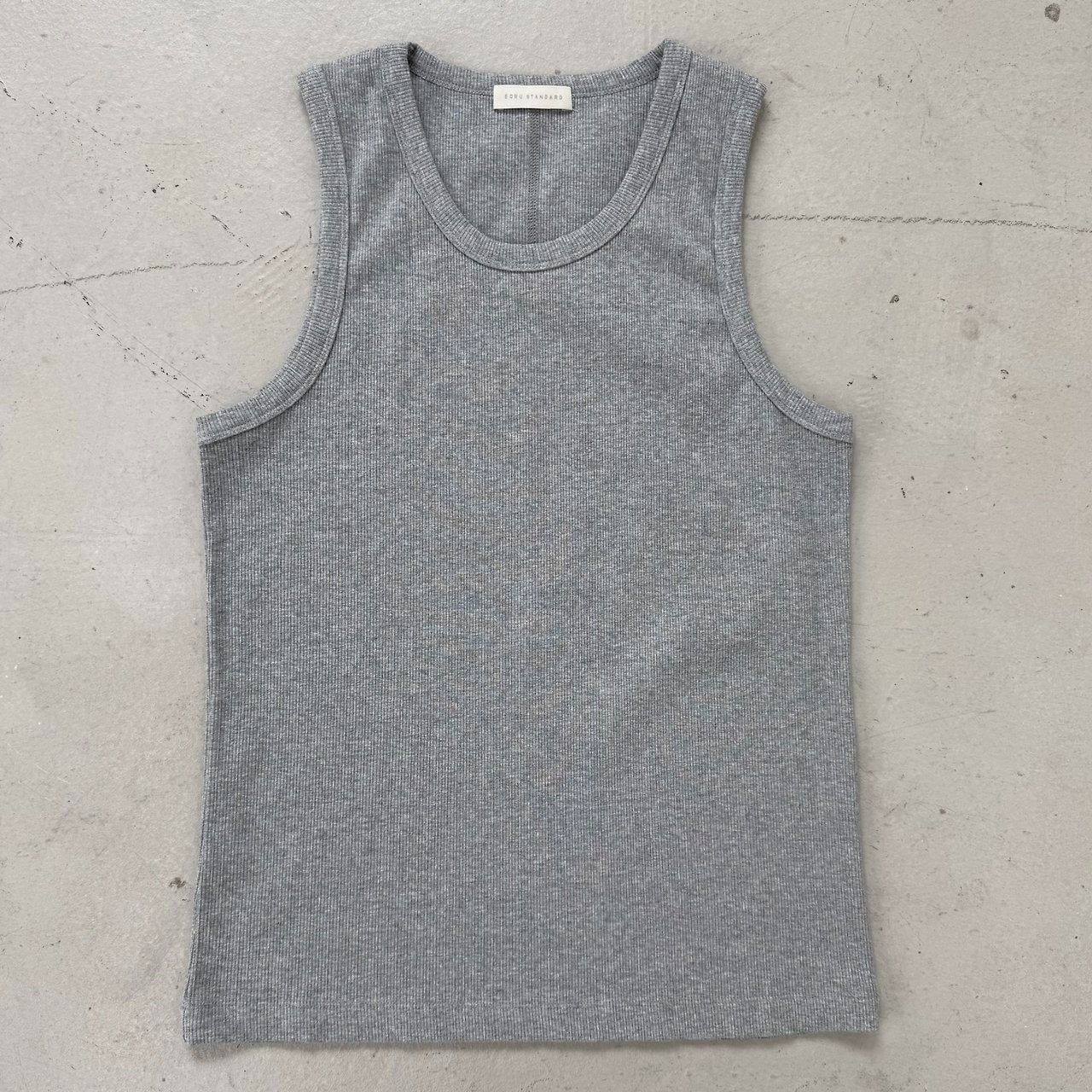 Muscle Fit Rib Tank Top