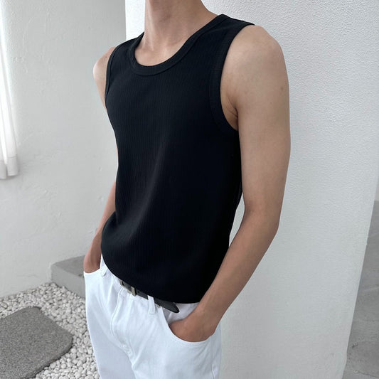 Muscle Fit Rib Tank Top
