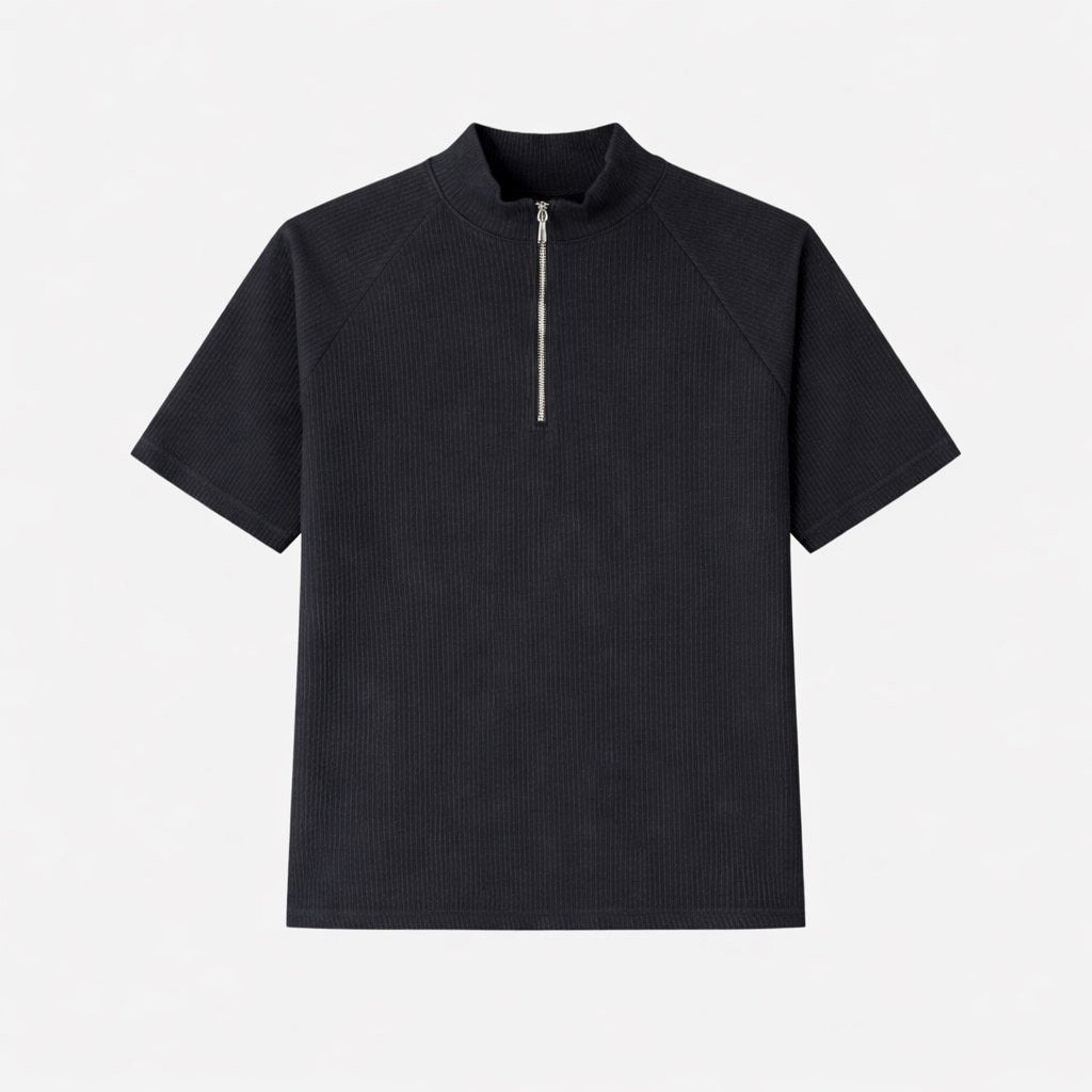 Pigment-Washed Nylon Shirt Jacket