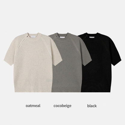 Vogue Diagonal Zip Linen Knit