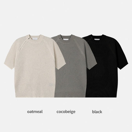 Vogue Diagonal Zip Linen Knit