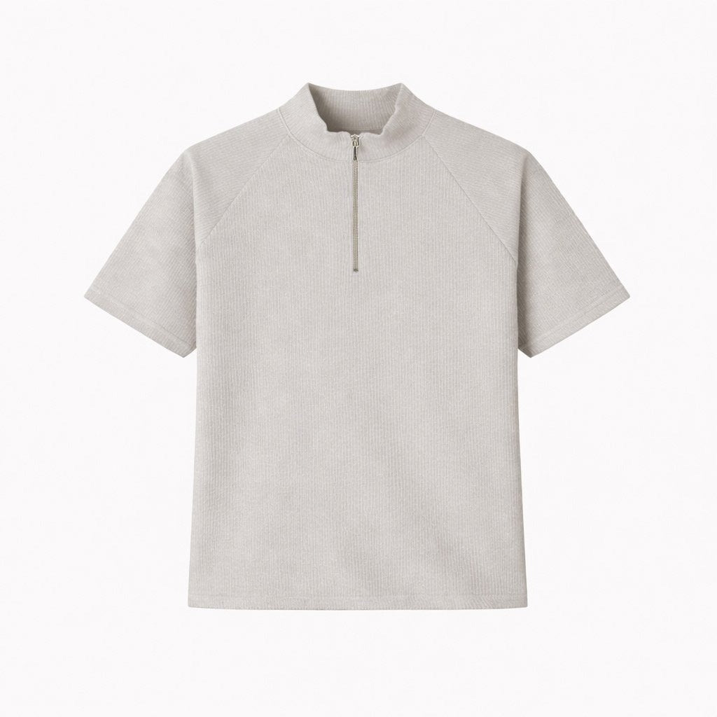 Pigment-Washed Nylon Shirt Jacket