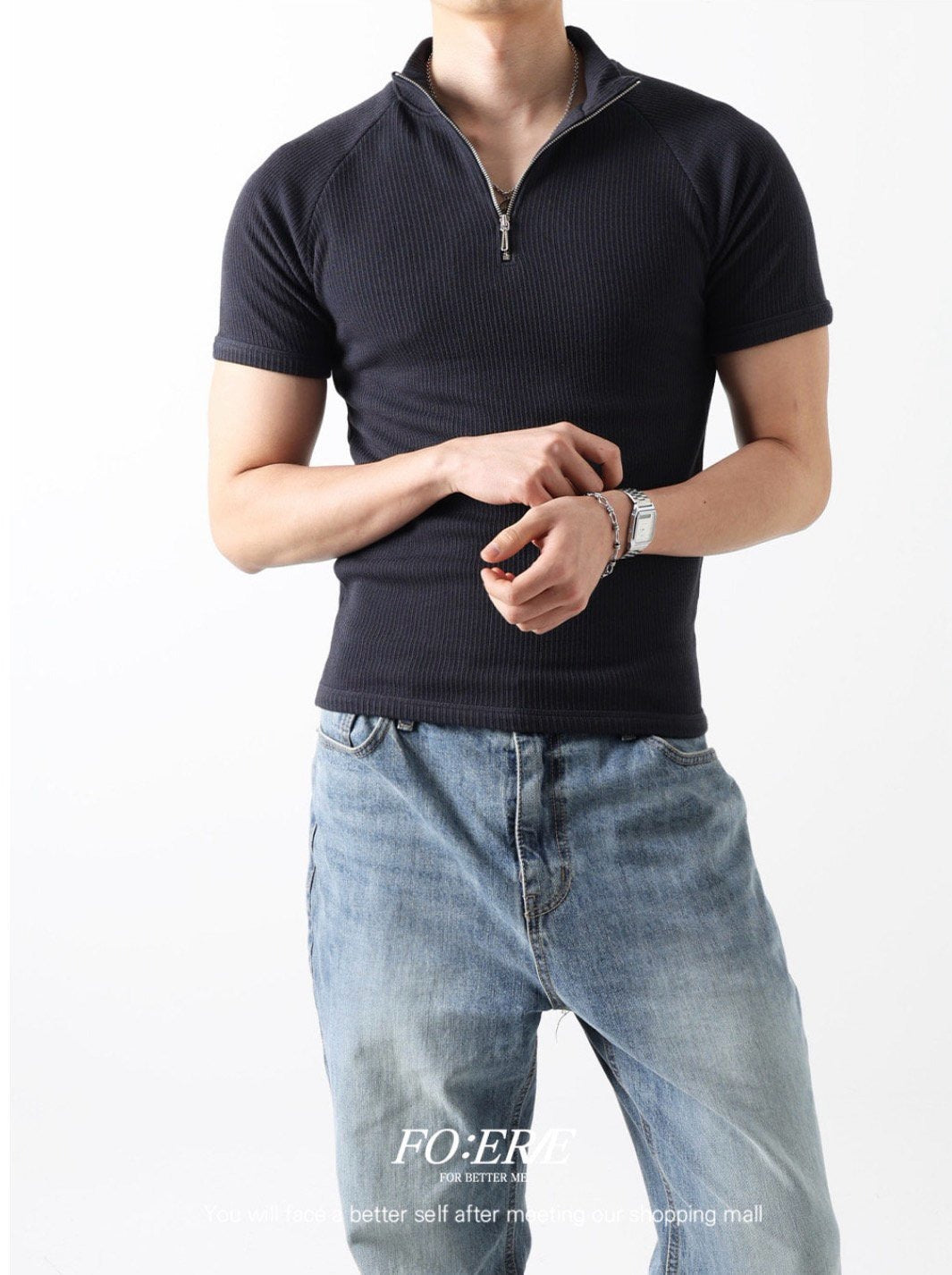 Pigment-Washed Nylon Shirt Jacket