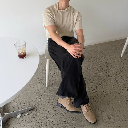 Vogue Diagonal Zip Linen Knit