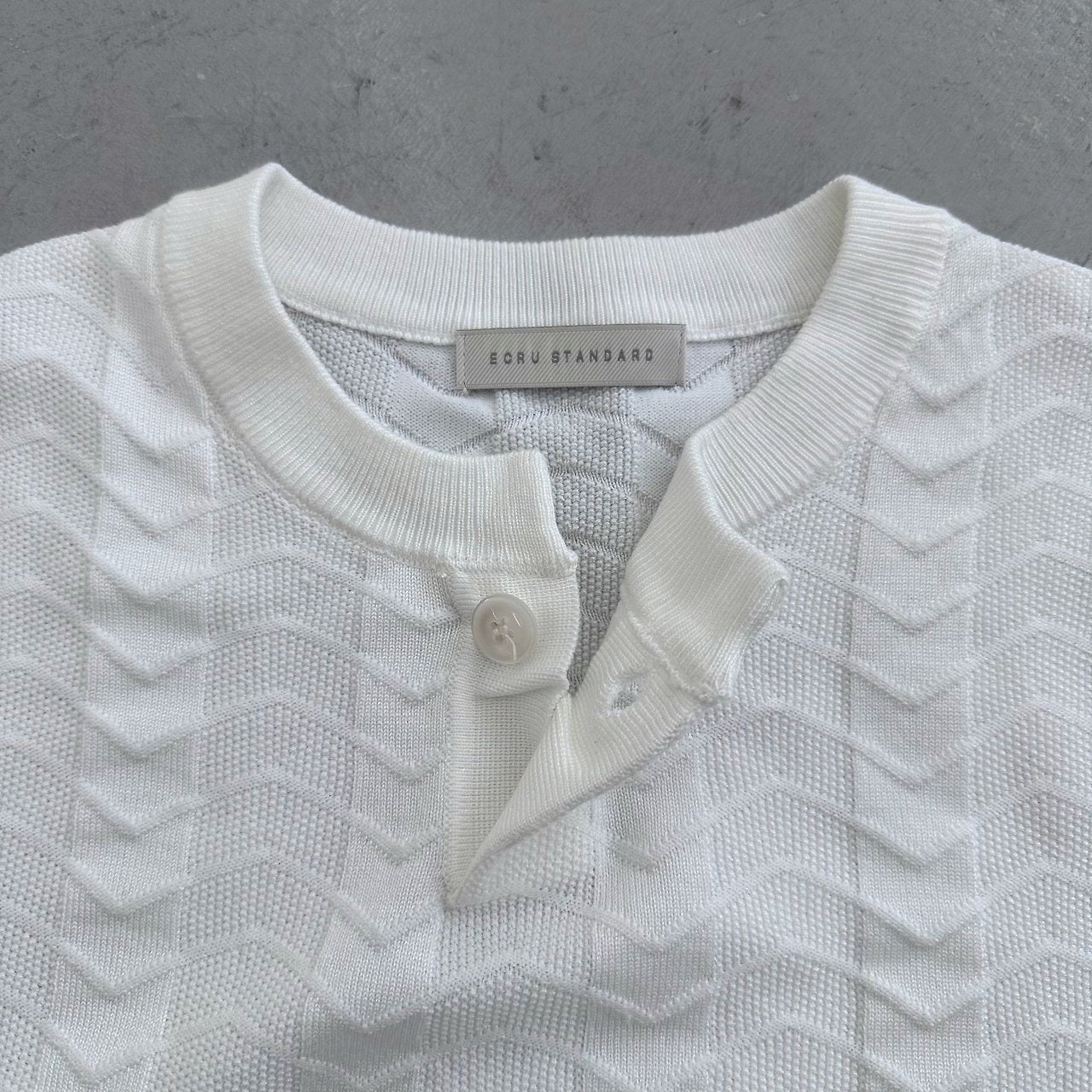 Chevron One Button Henley Knit