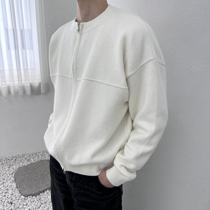 Crop Cut Zip-Up Knit