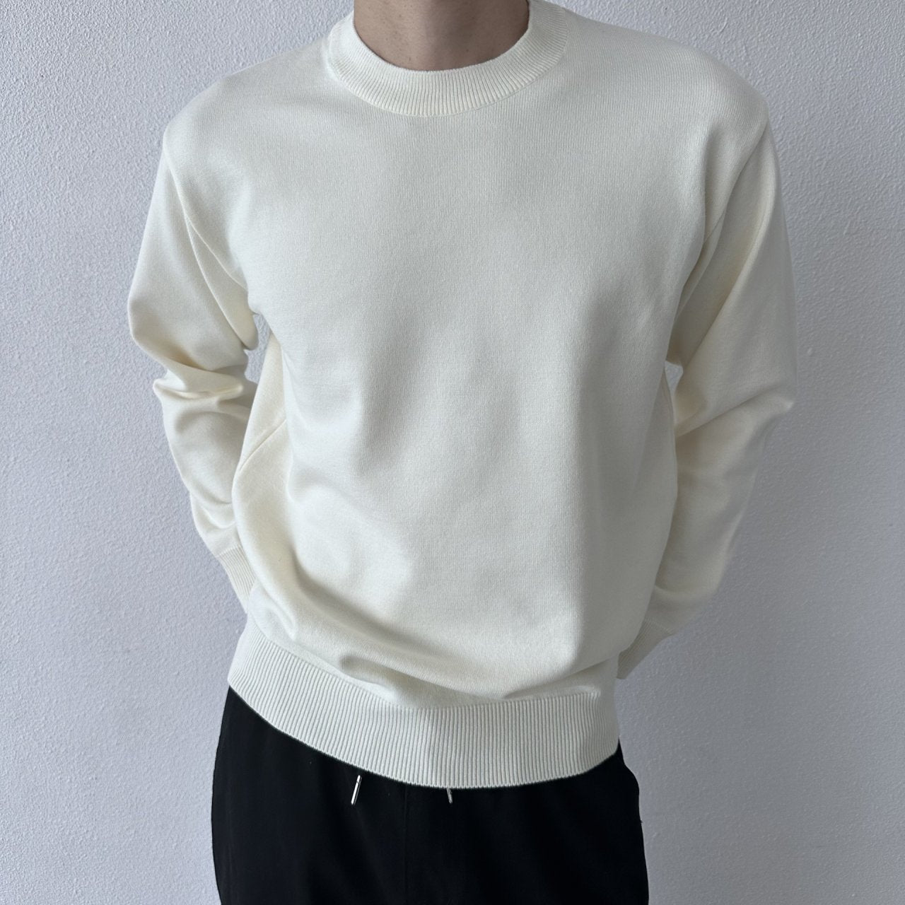 クリーンラウンドニット IVORY 1