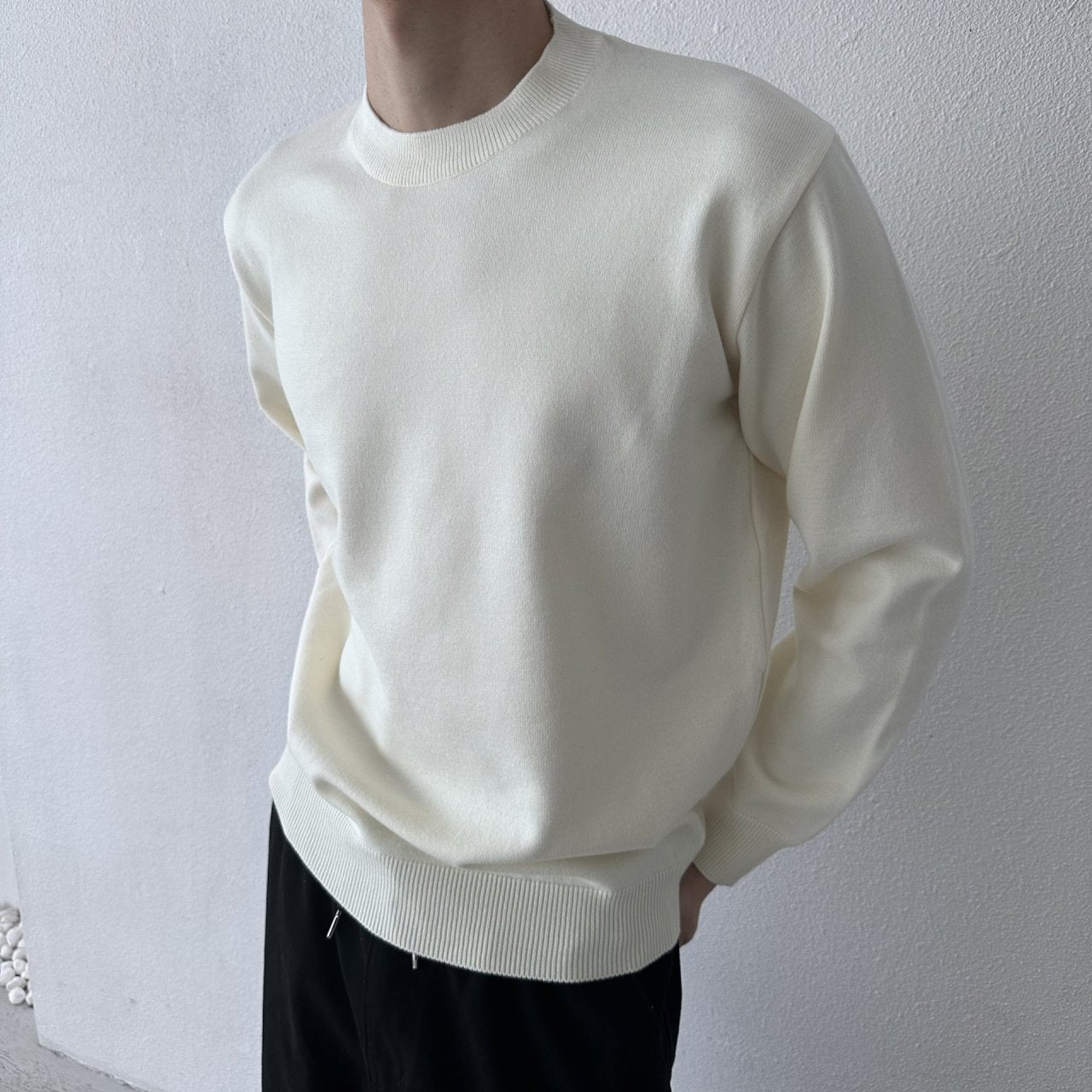 クリーンラウンドニット IVORY 2