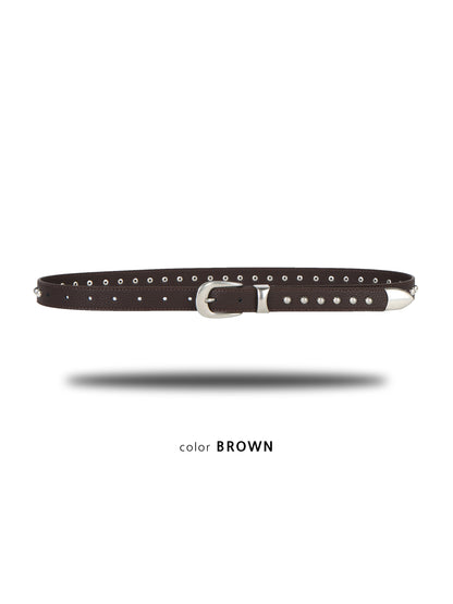 JackPot Studded Grommet Belt BROWN 1