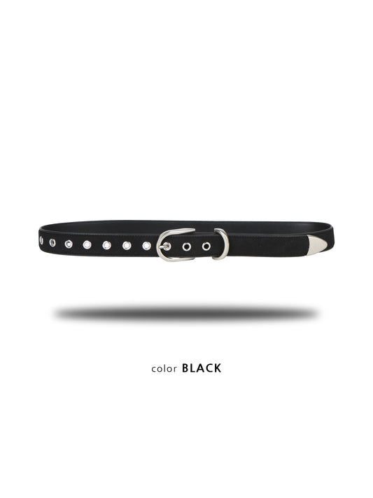 JackPot Suede Eyelet Belt BLACK 1