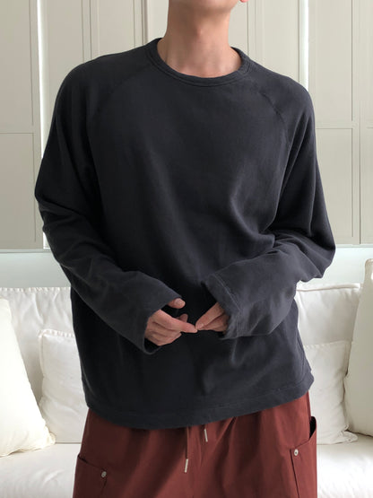 Soft Raglan Long Sleeve CHARCOAL front