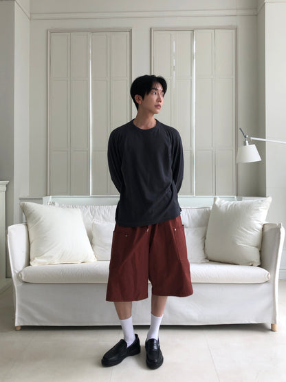 Soft Raglan Long Sleeve CHARCOAL front 2
