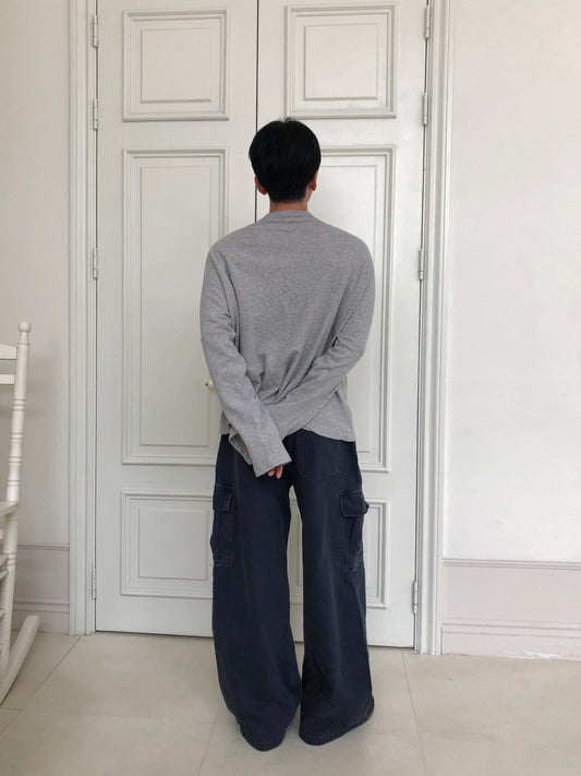 Soft Raglan Long Sleeve GRAY back