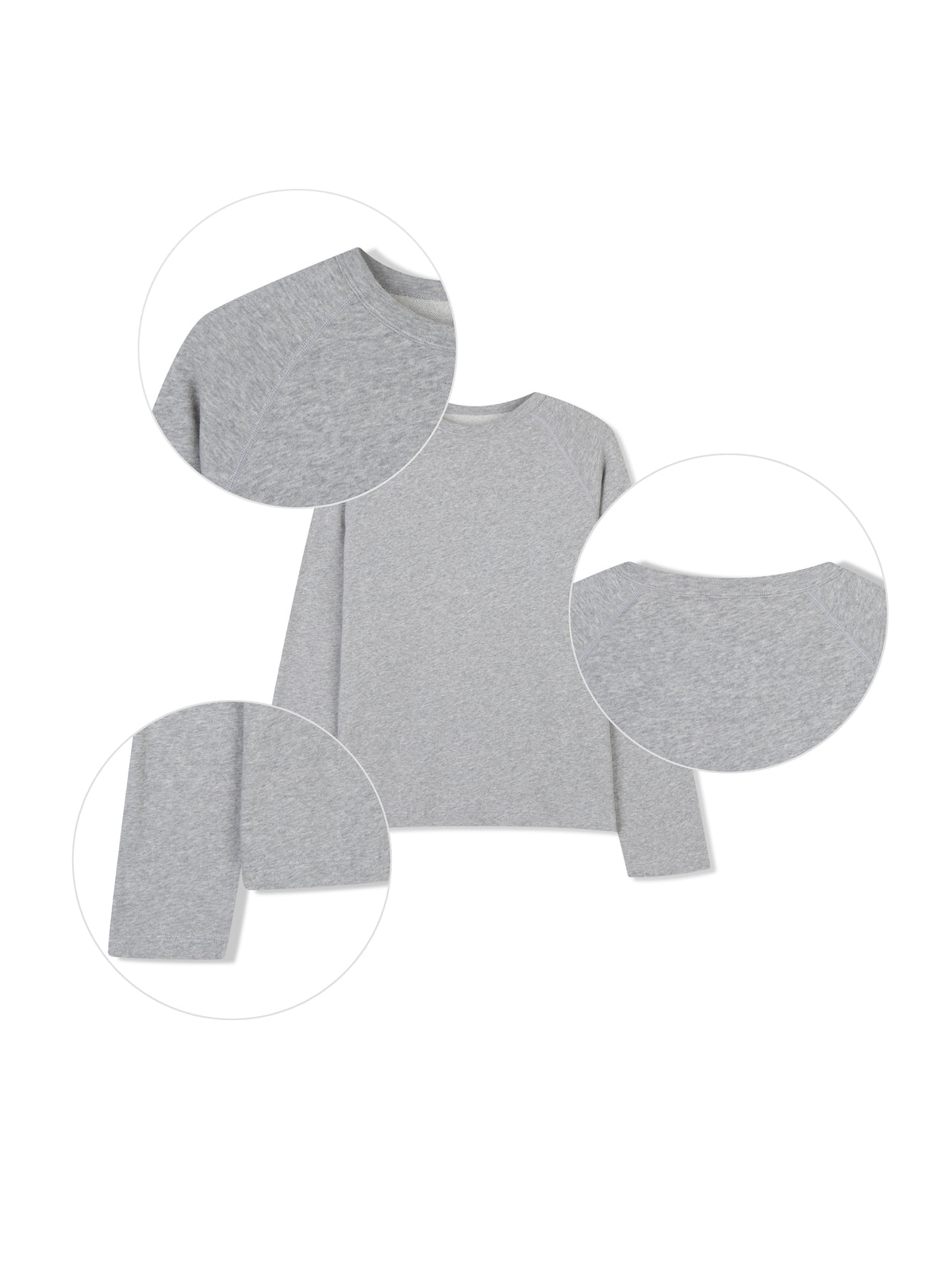 Soft Raglan Long Sleeve GRAY flat lay
