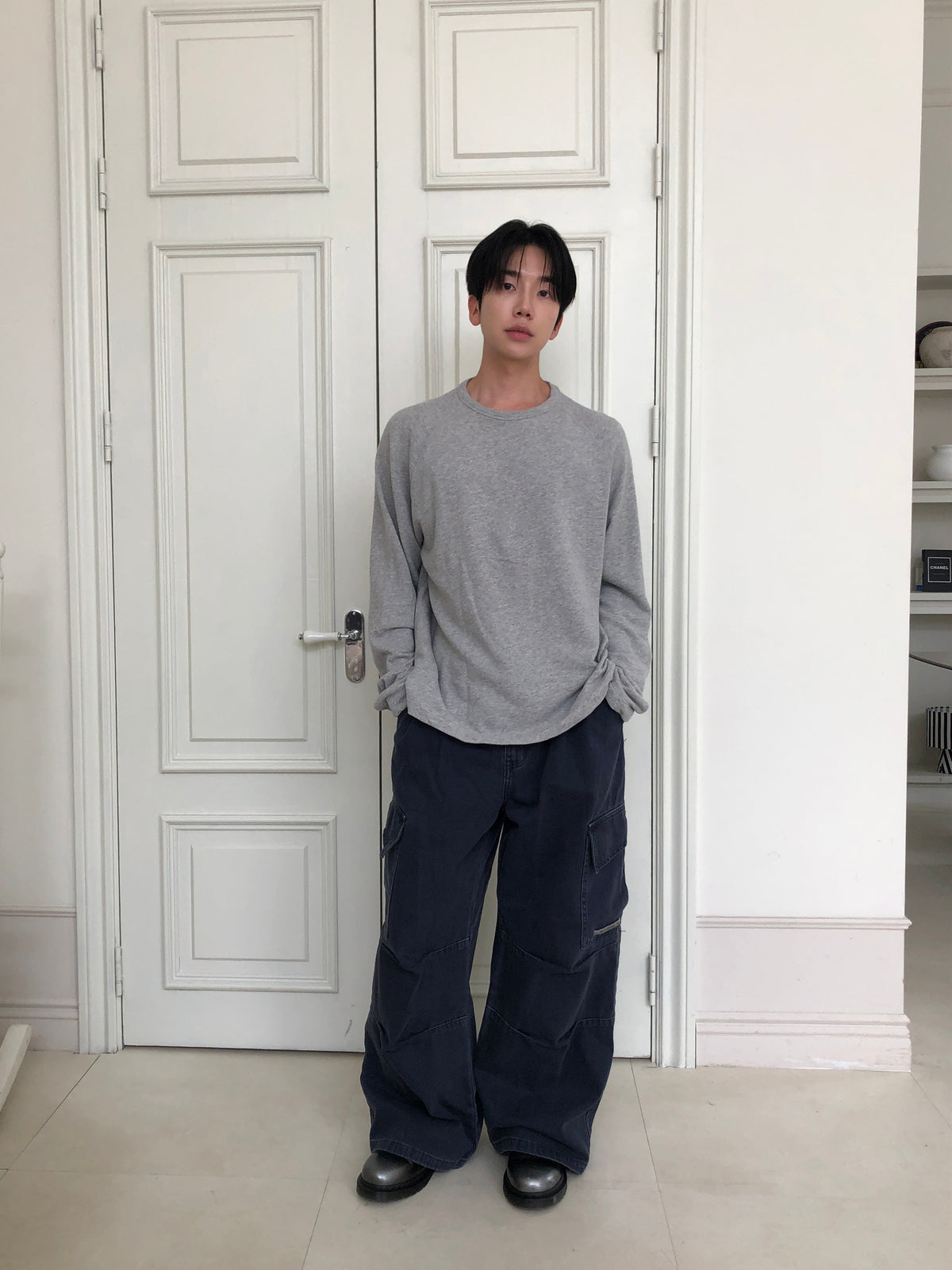 Soft Raglan Long Sleeve GRAY front 2
