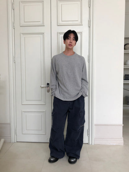 Soft Raglan Long Sleeve GRAY front 2