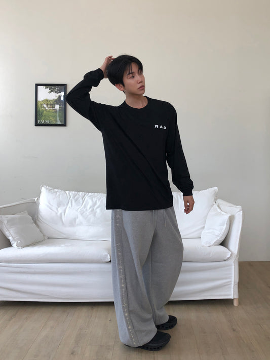 Carrot Embroidery Pants - GRAY pose
