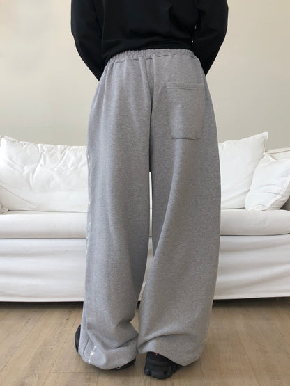 Carrot Embroidery Pants - flat lay detail