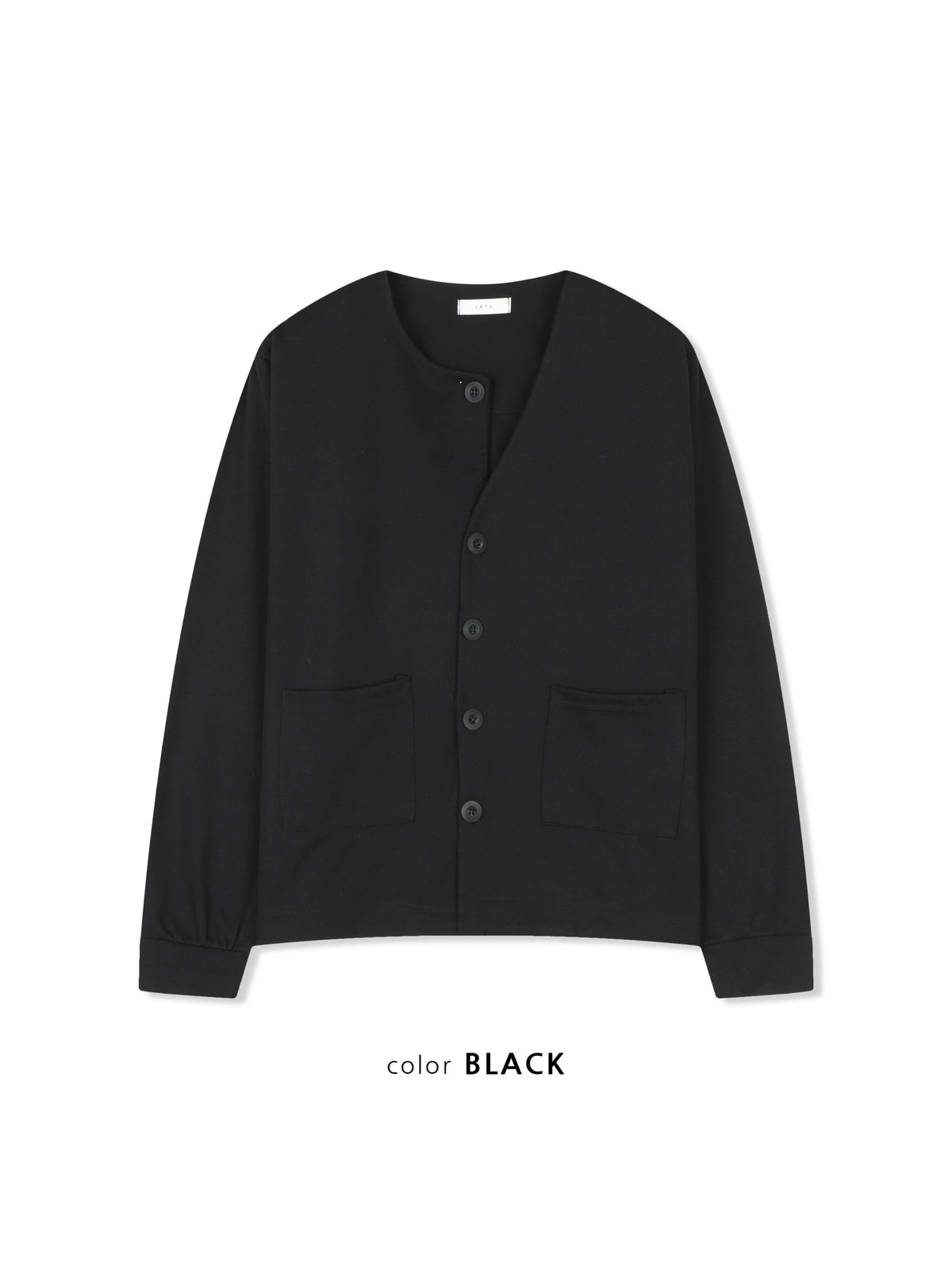 アンバランスボタンカーディガン BLACK