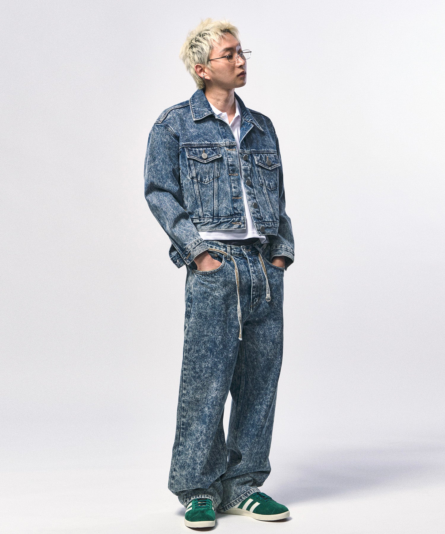 C Wear】JINRO Denim Crop Trucker Jacket｜ジンローデニム クロップ