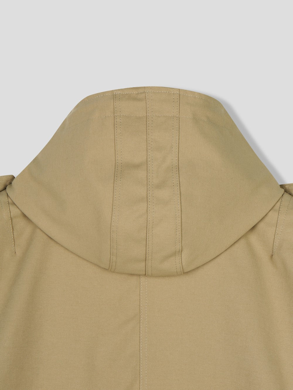 Log Field Hooded Coat hood back