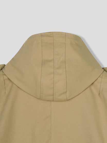 Log Field Hooded Coat hood back