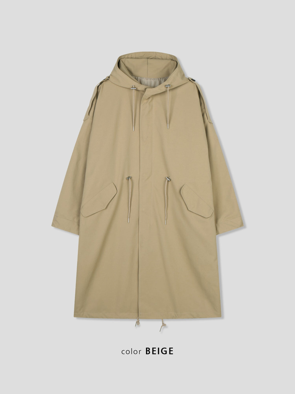 Log Field Hooded Coat BEIGE