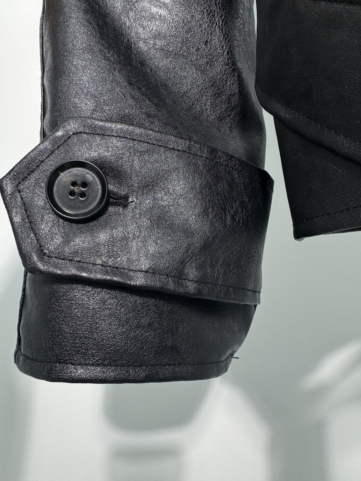 Mercy Faux Leather Short Trench Coat