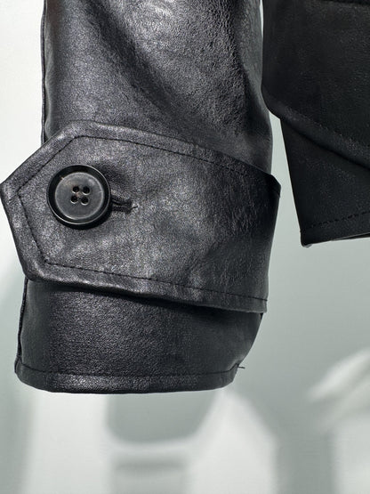 Mercy Faux Leather Short Trench Coat