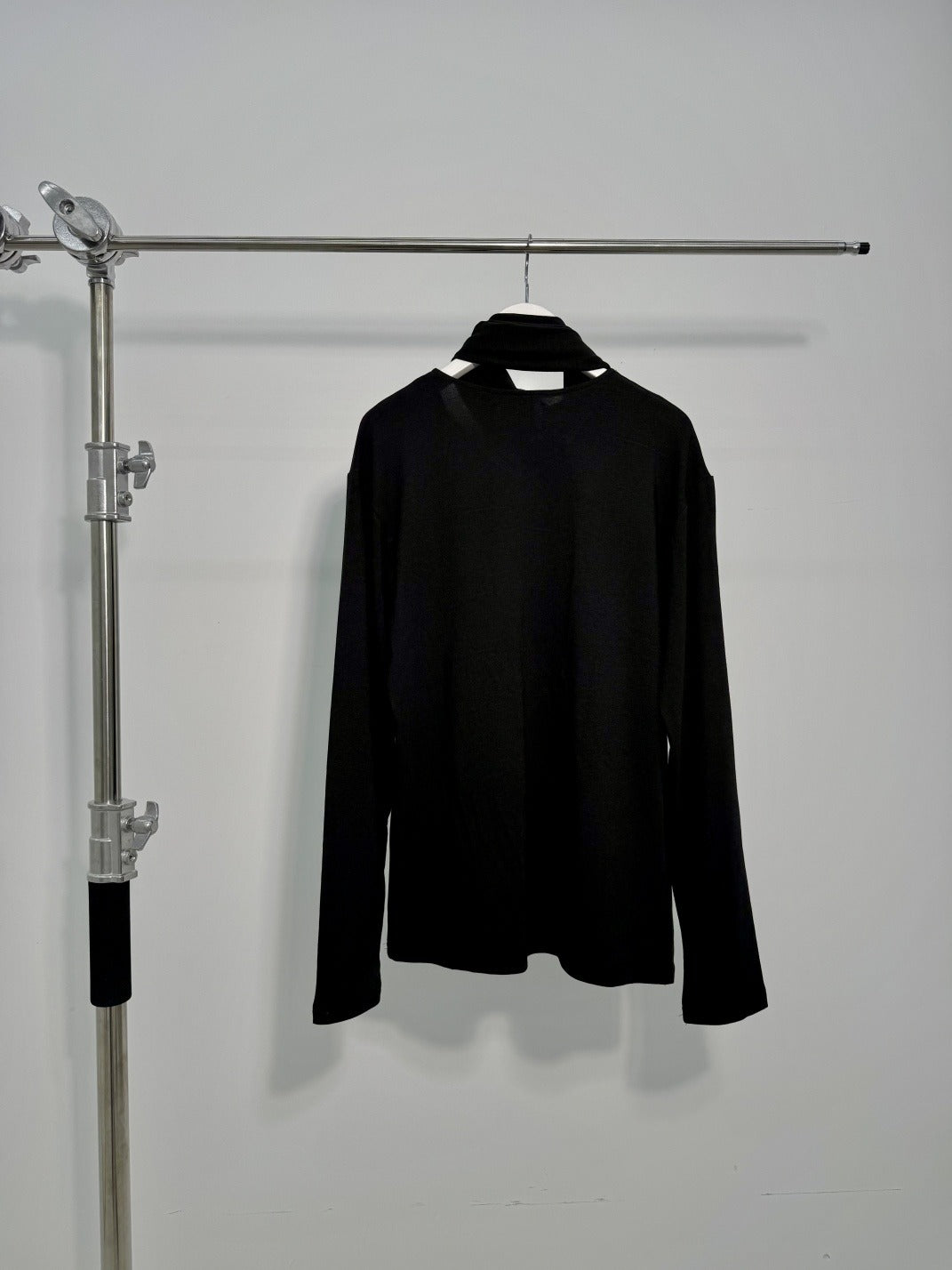 Scarf Neck Cutout Long Sleeve Top
