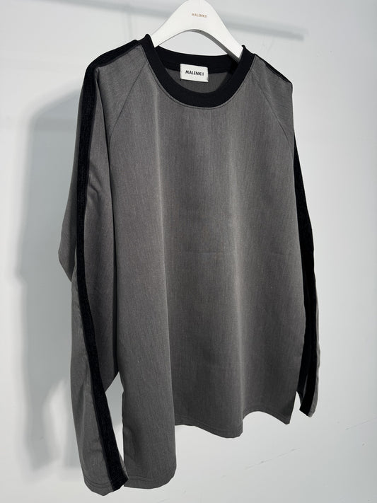 Chenille Trim Raglan Long Sleeve Top