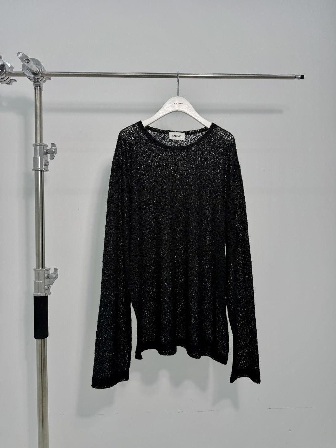 Open Weave Loose Knit Long Sleeve Top