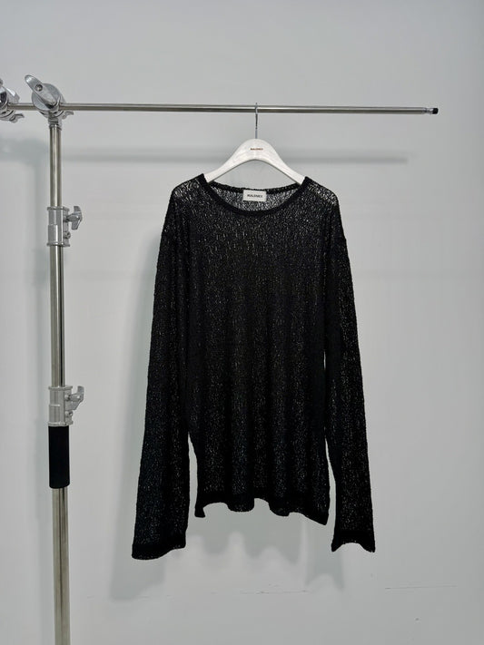Open Weave Loose Knit Long Sleeve Top
