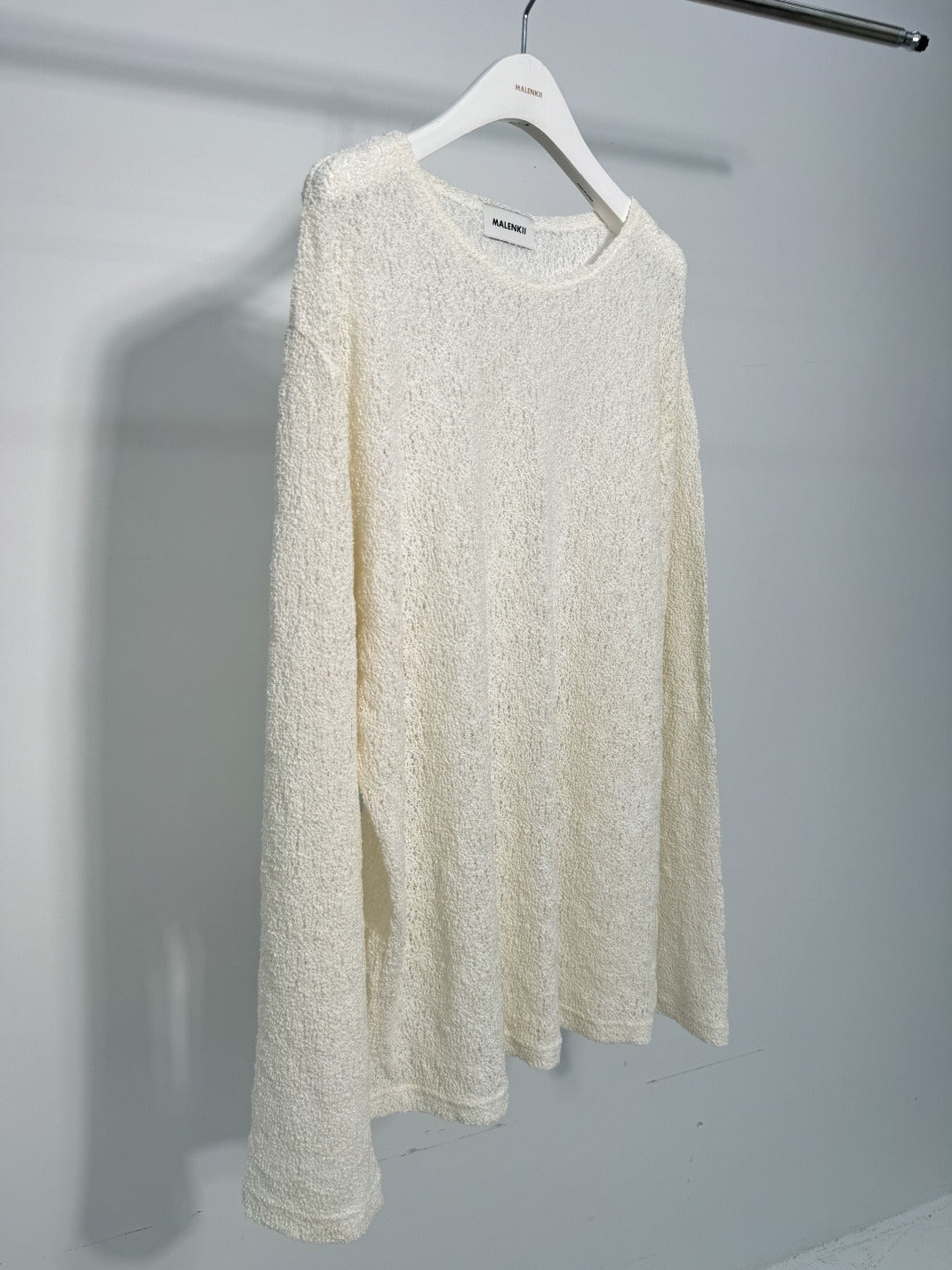 Open Weave Loose Knit Long Sleeve Top